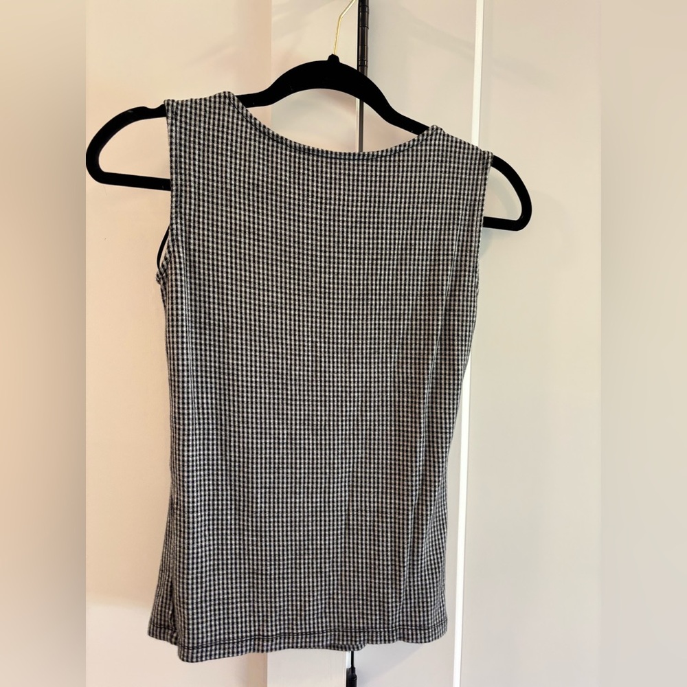 Madewell Black and White Houndstooth Midi Dress